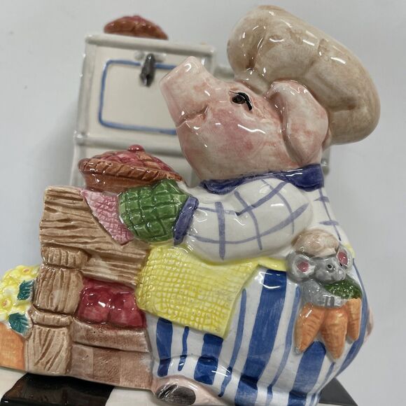 Vintage FITZ & FLOYD Napkin or Letter Holder 1993 RETRO Farmhouse Country - Picture 8 of 9